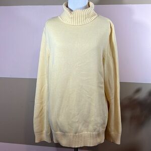 Croft & Barrow Yellow Turtleneck Sweater | Size XL